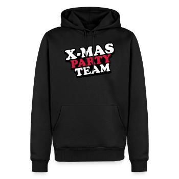 xmas party team weihnachten christmas - Männer Premium Bio Hoodie - Schwarz - Vorne - Nico (187cm)