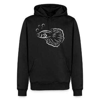 Kampffisch Aquarium - Männer Premium Bio Hoodie - Schwarz - Vorne - Nico (187cm)