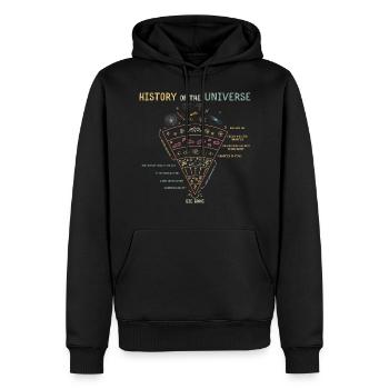 Histoire de l'Univers Astrophysique - Sweat à capuche Premium bio Homme - noir - Devant - Nico (187cm)