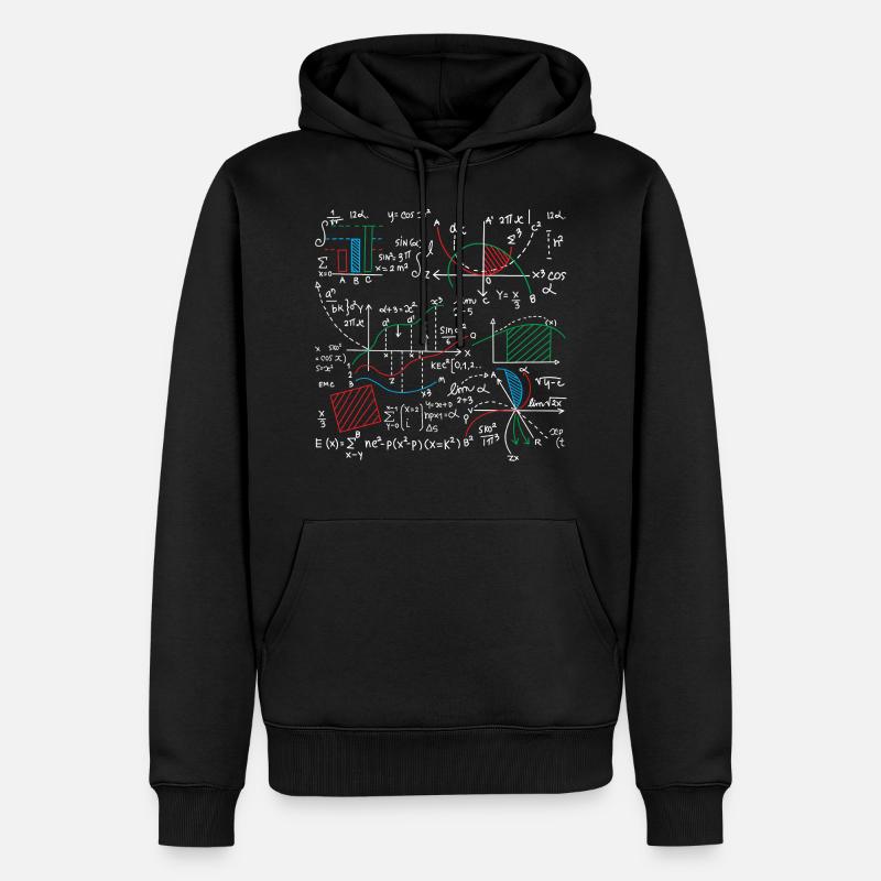 Amoureux des équations mathématiques maths - Sweat à capuche Premium bio Homme - noir