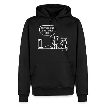 Sport Jeu d’échecs - Sweat à capuche Premium bio Homme - noir - Devant - Nico (187cm)