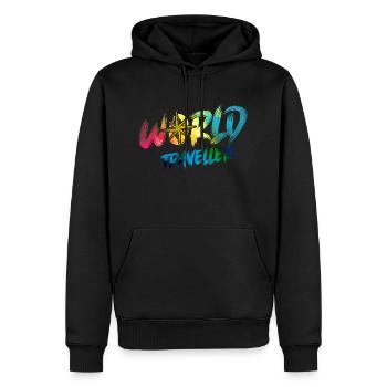 Travel Compass Travel Vacationers - Men’s Premium Organic Hoodie - black - Front - Nico (187cm)