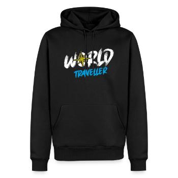 Travel Compass Travel Vacationers - Men’s Premium Organic Hoodie - black - Front - Nico (187cm)