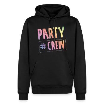 Célébrations d'anniversaire de l'équipe de fête - Sweat à capuche Premium bio Homme - noir - Devant - Nico (187cm)