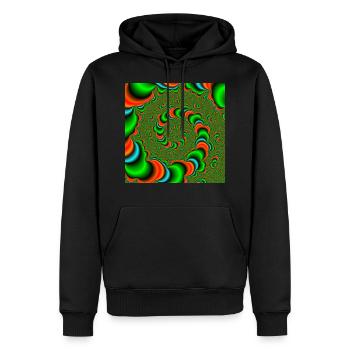 Fraktal #209 - Männer Premium Bio Hoodie - Schwarz - Vorne - Nico (187cm)