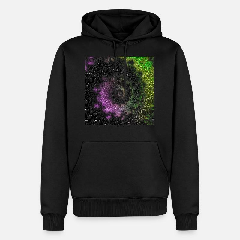 Fractale # 65_2 Quantité de Mandelbrot - Sweat à capuche Premium bio Homme - noir