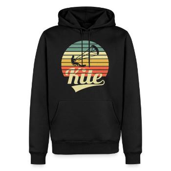 Kite Surfer Vintage Kitesurfing Kitesurfer Kiter - Men’s Premium Organic Hoodie - black - Front - Nico (187cm)