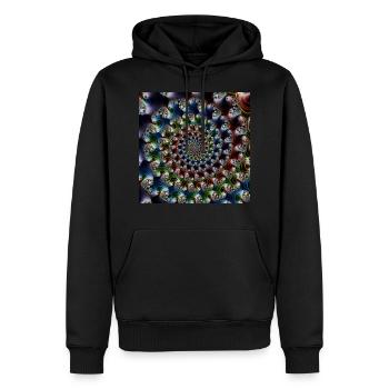 Fraktal #38 - Männer Premium Bio Hoodie - Schwarz - Vorne - Nico (187cm)