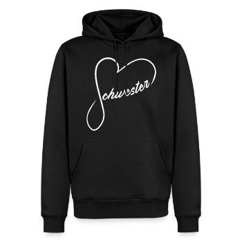 Schwesterherz - Männer Premium Bio Hoodie - Schwarz - Vorne - Nico (187cm)