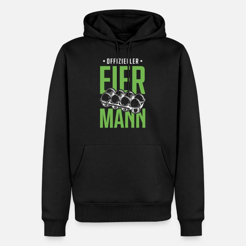 Offizieller Eiermann Eier - Männer Premium Bio Hoodie - Schwarz