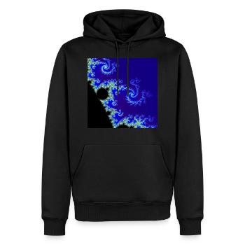 Fraktal #205 - Männer Premium Bio Hoodie - Schwarz - Vorne - Nico (187cm)