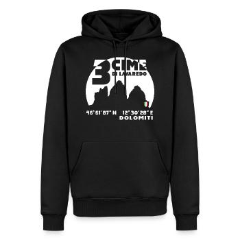 Dolomiten Drei 3 Zinnen Tre Cime di Lavaredo Italy - Männer Premium Bio Hoodie - Schwarz - Vorne - Nico (187cm)