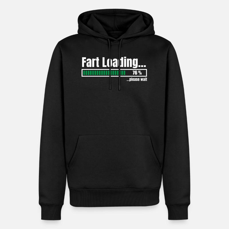 Fart Loading - Männer Premium Bio Hoodie - Schwarz