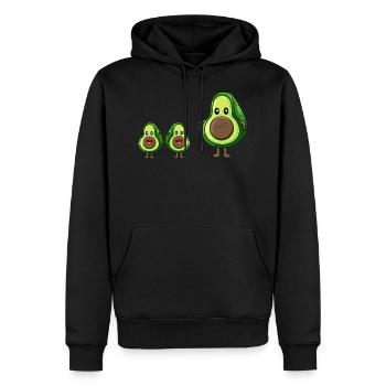 Mignon avocat cadeau famille enfants - Sweat à capuche Premium bio Homme - noir - Devant - Nico (187cm)