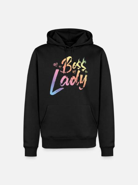 Boss Lady - Männer Premium Bio Hoodie - Schwarz