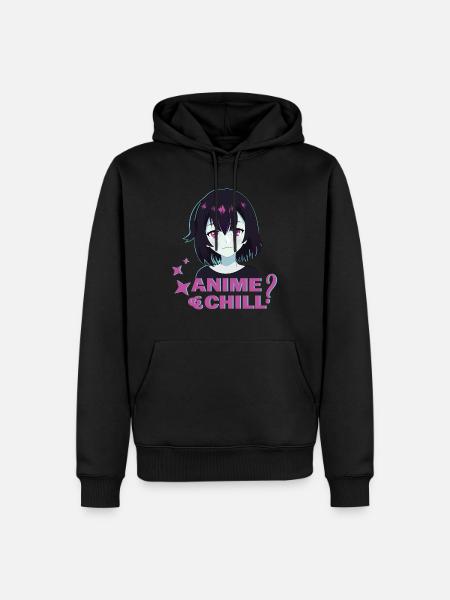 Anime & Chill cute Manga Girl - Men’s Premium Organic Hoodie - black