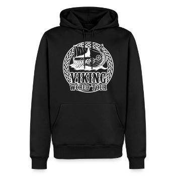Wikinger - Männer Premium Bio Hoodie - Schwarz - Vorne - Nico (187cm)