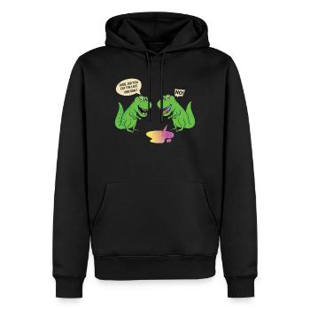 saurier tu as mangé la dernière licorne dino - Sweat à capuche Premium bio Homme - noir - Devant - Nico (187cm)