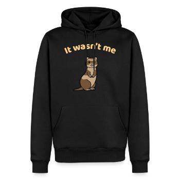 Furet mignon malodorant - furet drôle, furet mignon - Sweat à capuche Premium bio Homme - noir - Devant - Nico (187cm)