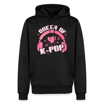 Queen of Kpop Musique - Sweat à capuche Premium bio Homme - noir - Devant - Nico (187cm)