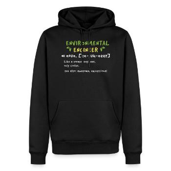 Umweltingenieur - Männer Premium Bio Hoodie - Schwarz - Vorne - Nico (187cm)