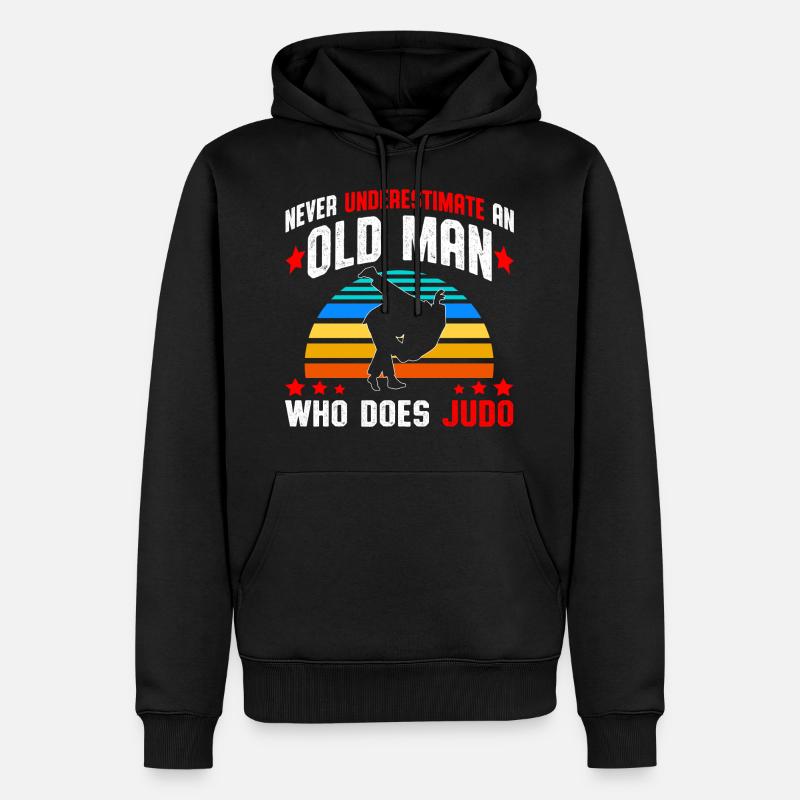 Judo - Sweat à capuche Premium bio Homme - noir