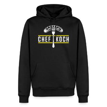Chefkoch Wurst - Männer Premium Bio Hoodie - Schwarz - Vorne - Nico (187cm)