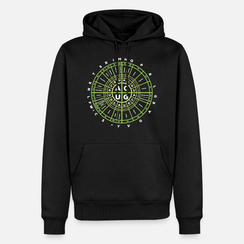Genetischer Code Biologie - Männer Premium Bio Hoodie - Schwarz