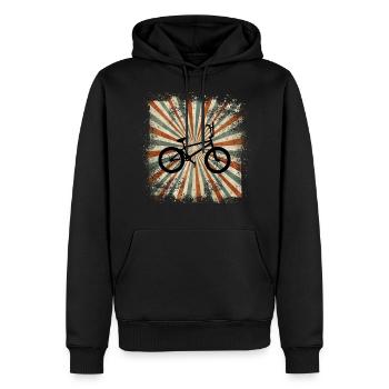 Bmx - Sweat à capuche Premium bio Homme - noir - Devant - Nico (187cm)