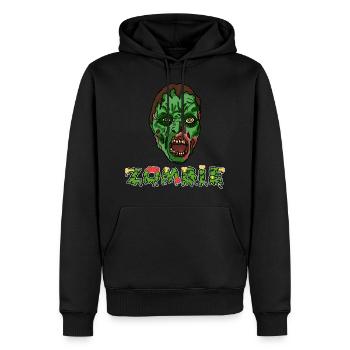 zombie - Männer Premium Bio Hoodie - Schwarz - Vorne - Nico (187cm)