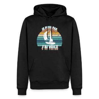 I can not I have sailing - Men’s Premium Organic Hoodie - black - Front - Nico (187cm)