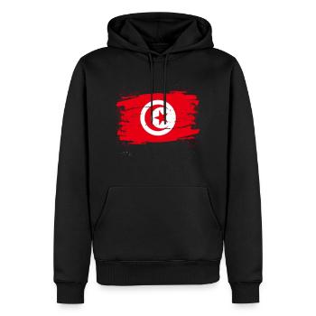 tunisia - Men’s Premium Organic Hoodie - black - Front - Nico (187cm)