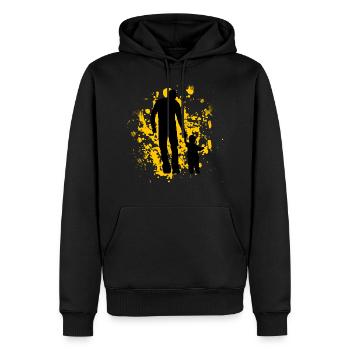 Vater und Tochter - Männer Premium Bio Hoodie - Schwarz - Vorne - Nico (187cm)