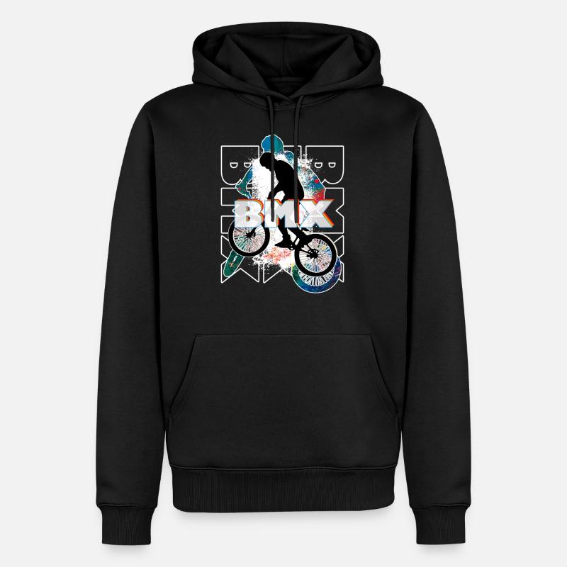 Bmx - Männer Premium Bio Hoodie - Schwarz