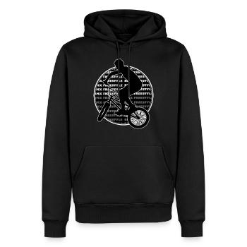 BMX - Männer Premium Bio Hoodie - Schwarz - Vorne - Nico (187cm)