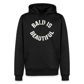 Männer Glatze Geschenkidee Bald Is Beautiful - Männer Premium Bio Hoodie - Schwarz - Vorne - Nico (187cm)