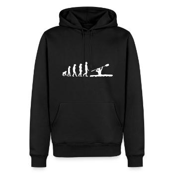 Kayak évolution - Sweat à capuche Premium bio Homme - noir - Devant - Nico (187cm)