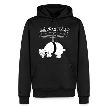 herziger, drolliger Bär - Männer Premium Bio Hoodie - Schwarz - Vorne - Nico (187cm)