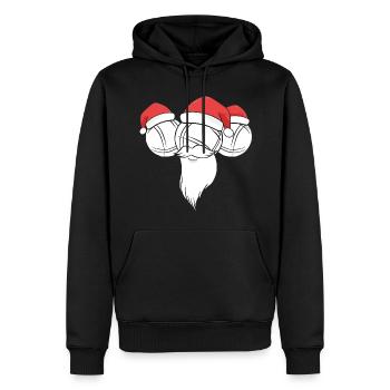 Boule Santa Tenue de pétanque pour Bouler pour boules - Sweat à capuche Premium bio Homme - noir - Devant - Nico (187cm)