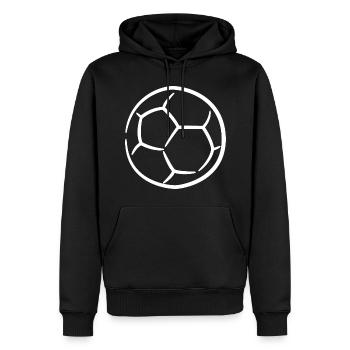 Dessin de handball - Sweat à capuche Premium bio Homme - noir - Devant - Nico (187cm)