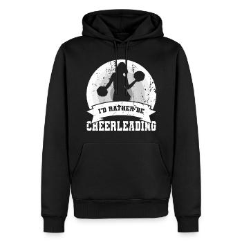 I’d Rather Be Cheerleading - Männer Premium Bio Hoodie - Schwarz - Vorne - Nico (187cm)