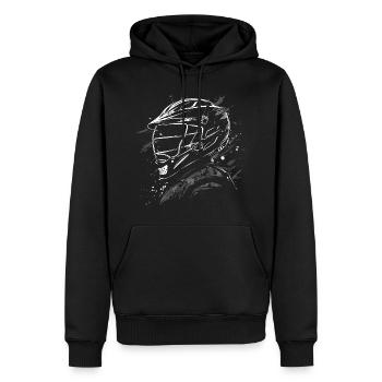 Lacrossespieler Skizze - Männer Premium Bio Hoodie - Schwarz - Vorne - Nico (187cm)