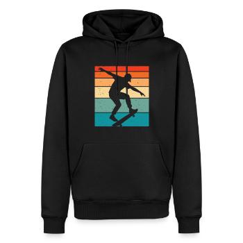 Skaters Skate Kids Skateboarders - Men’s Premium Organic Hoodie - black - Front - Nico (187cm)