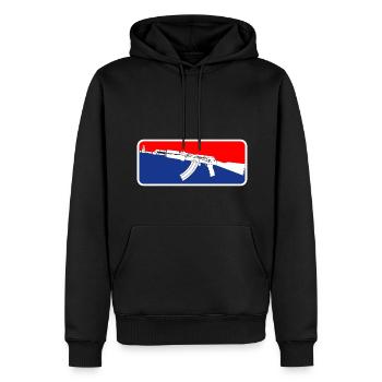 Soldats de l’unité spéciale AK47 Rifle - Sweat à capuche Premium bio Homme - noir - Devant - Nico (187cm)