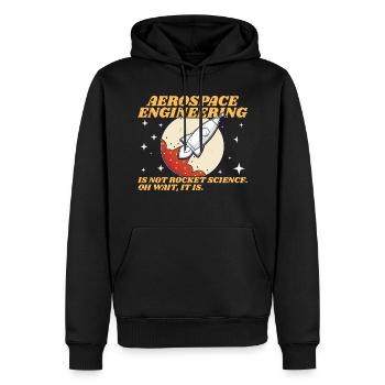 Aerospace Engineering Fun Engineer Student - Men’s Premium Organic Hoodie - black - Front - Nico (187cm)