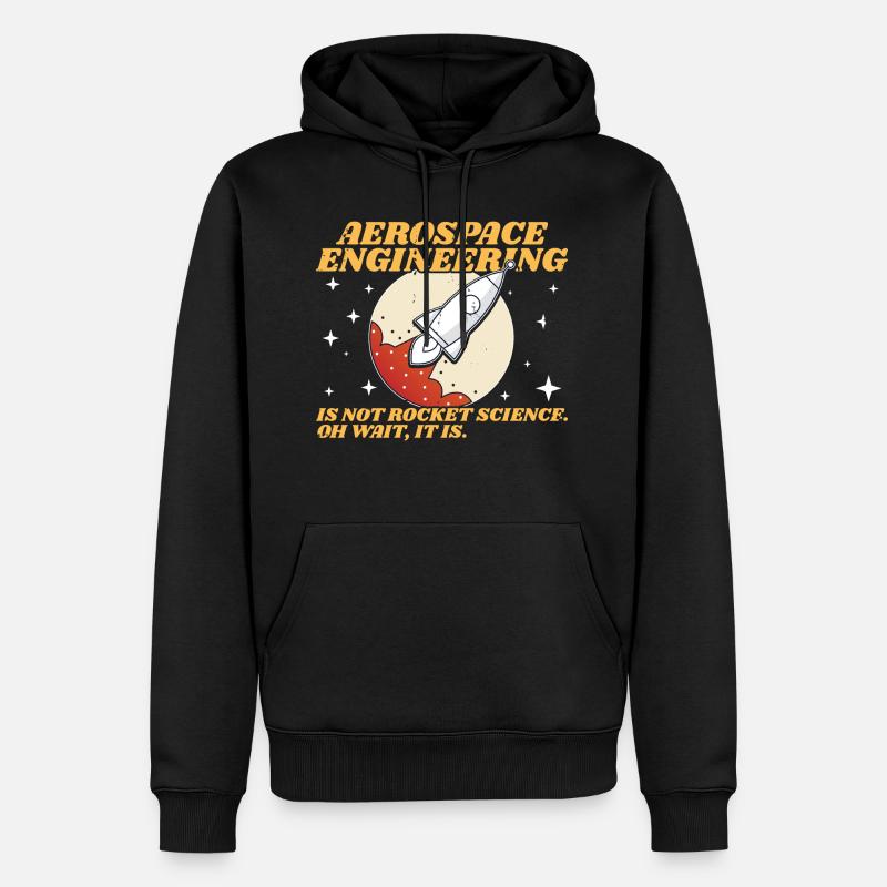 Aerospace Engineering Fun Engineer Student - Men’s Premium Organic Hoodie - black