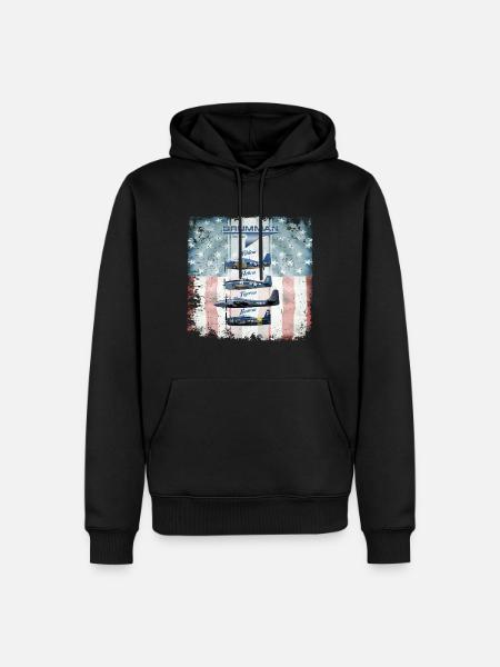 Grumman fighters WW2 - Men’s Premium Organic Hoodie - black