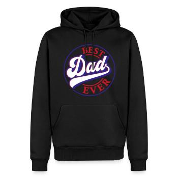 Best Dad Ever | Farben änderbar - Männer Premium Bio Hoodie - Schwarz - Vorne - Nico (187cm)