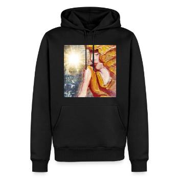 Frau in der Sonne - Männer Premium Bio Hoodie - Schwarz - Vorne - Nico (187cm)