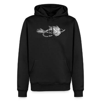 Fliegenfischer - Männer Premium Bio Hoodie - Schwarz - Vorne - Nico (187cm)